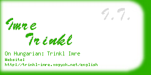 imre trinkl business card